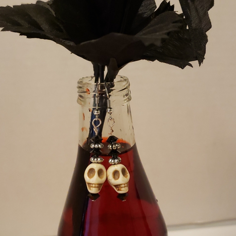 Halloween Skull Earrings Handmade